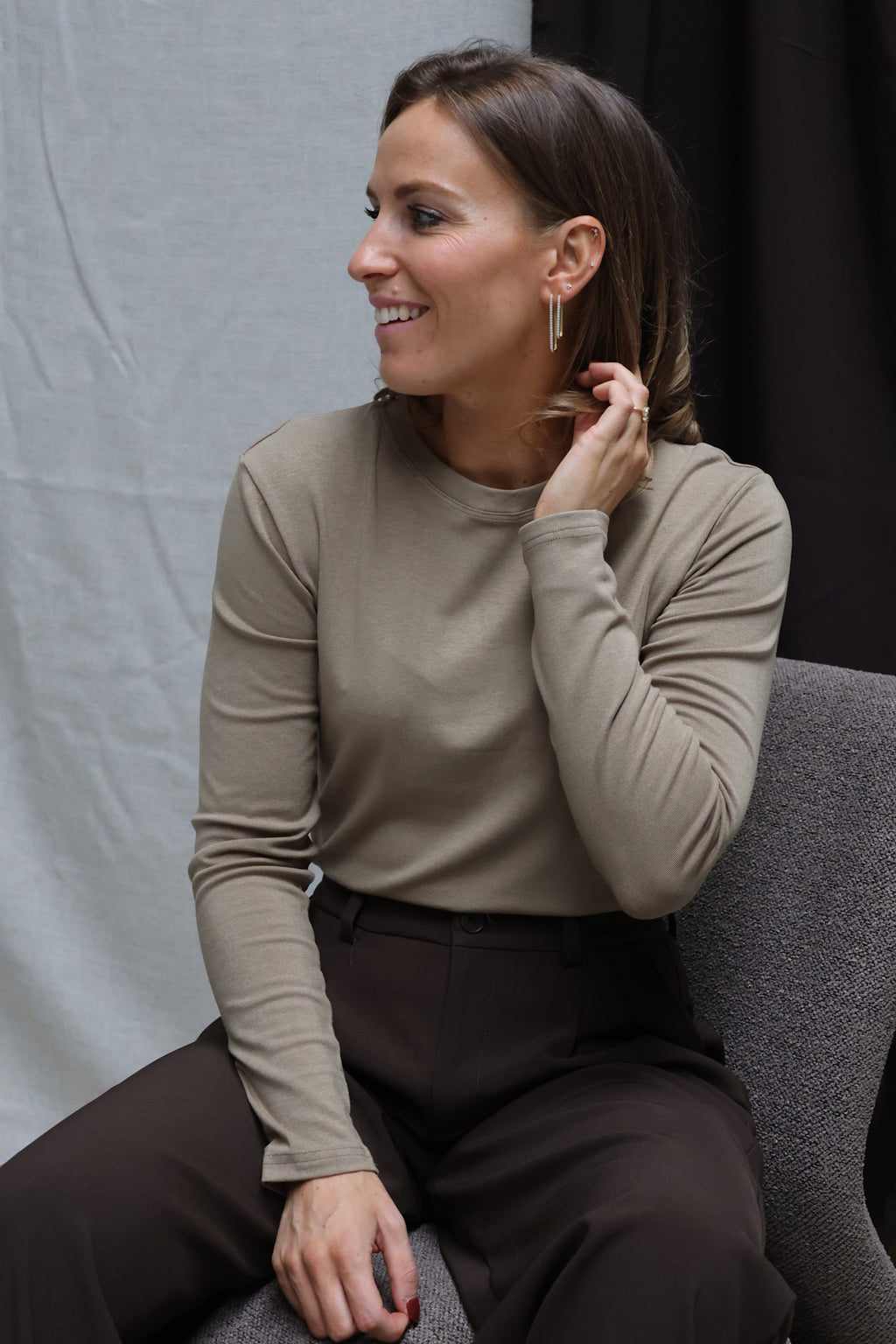 Lut longsleeve soft kaki