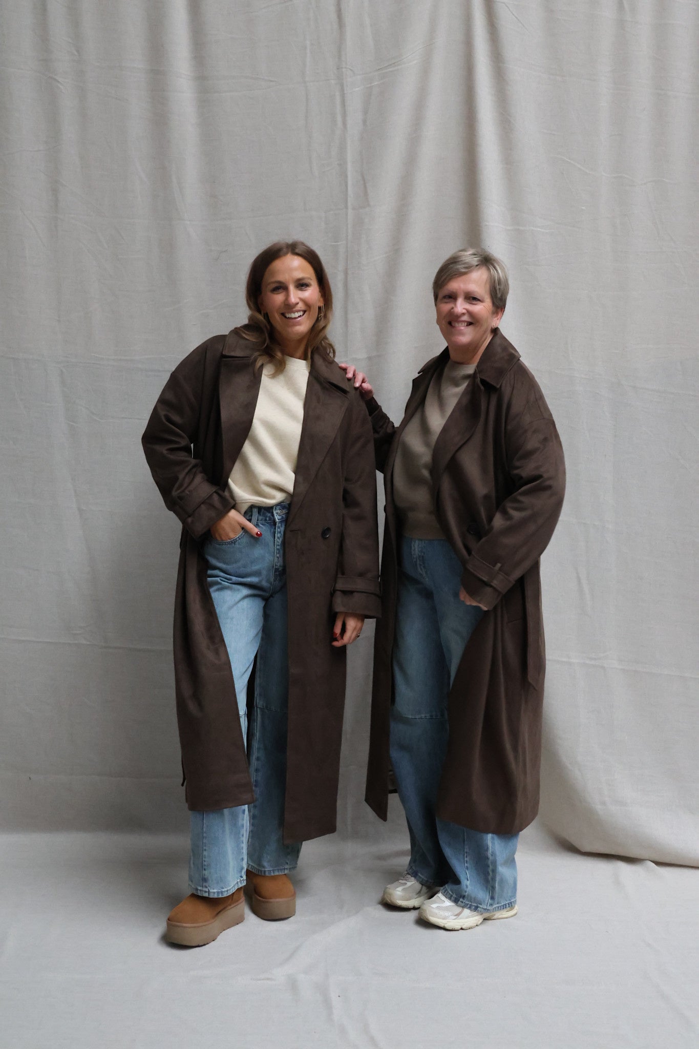 Suze suède coat dark kaki