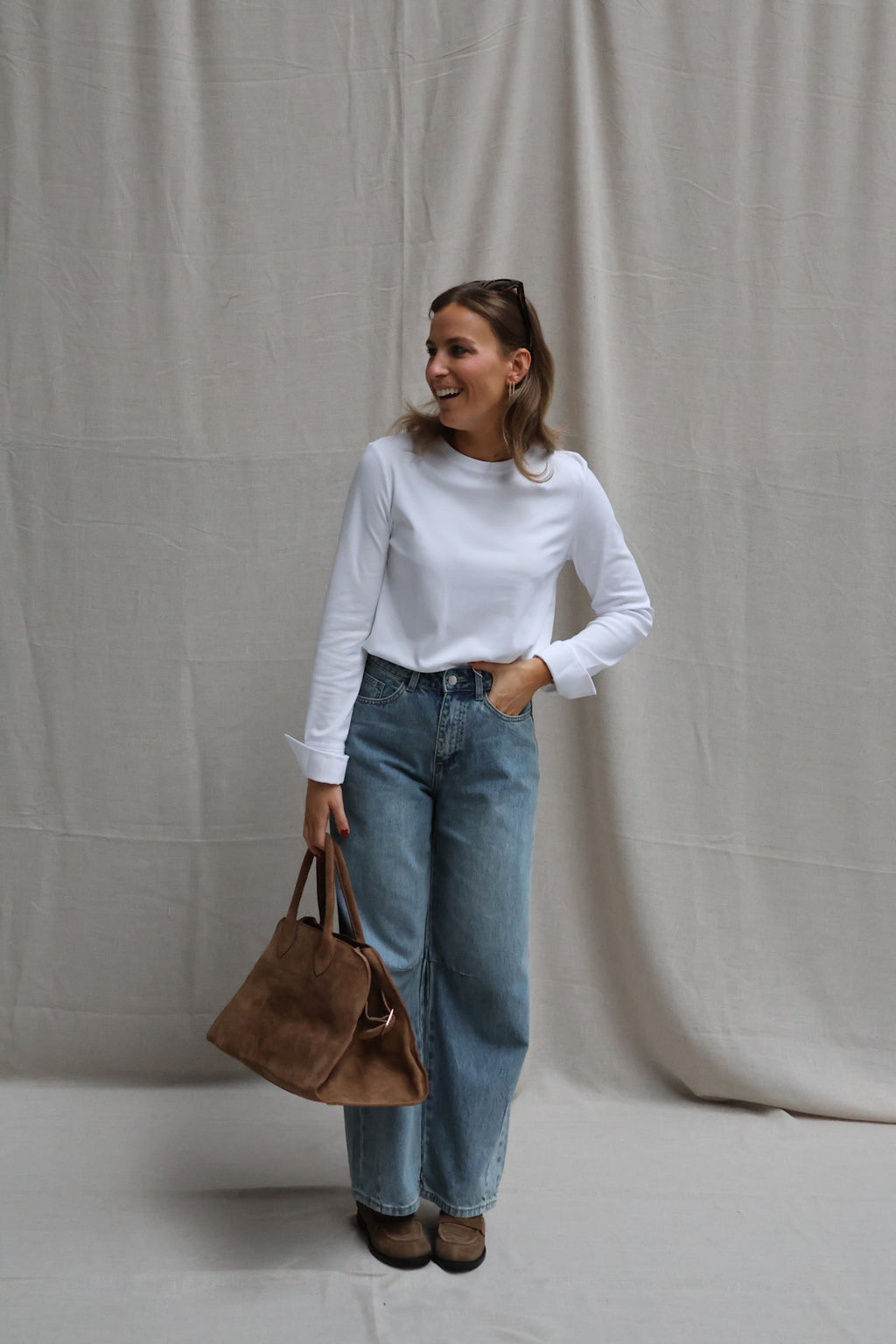 Ayla detail longsleeve white