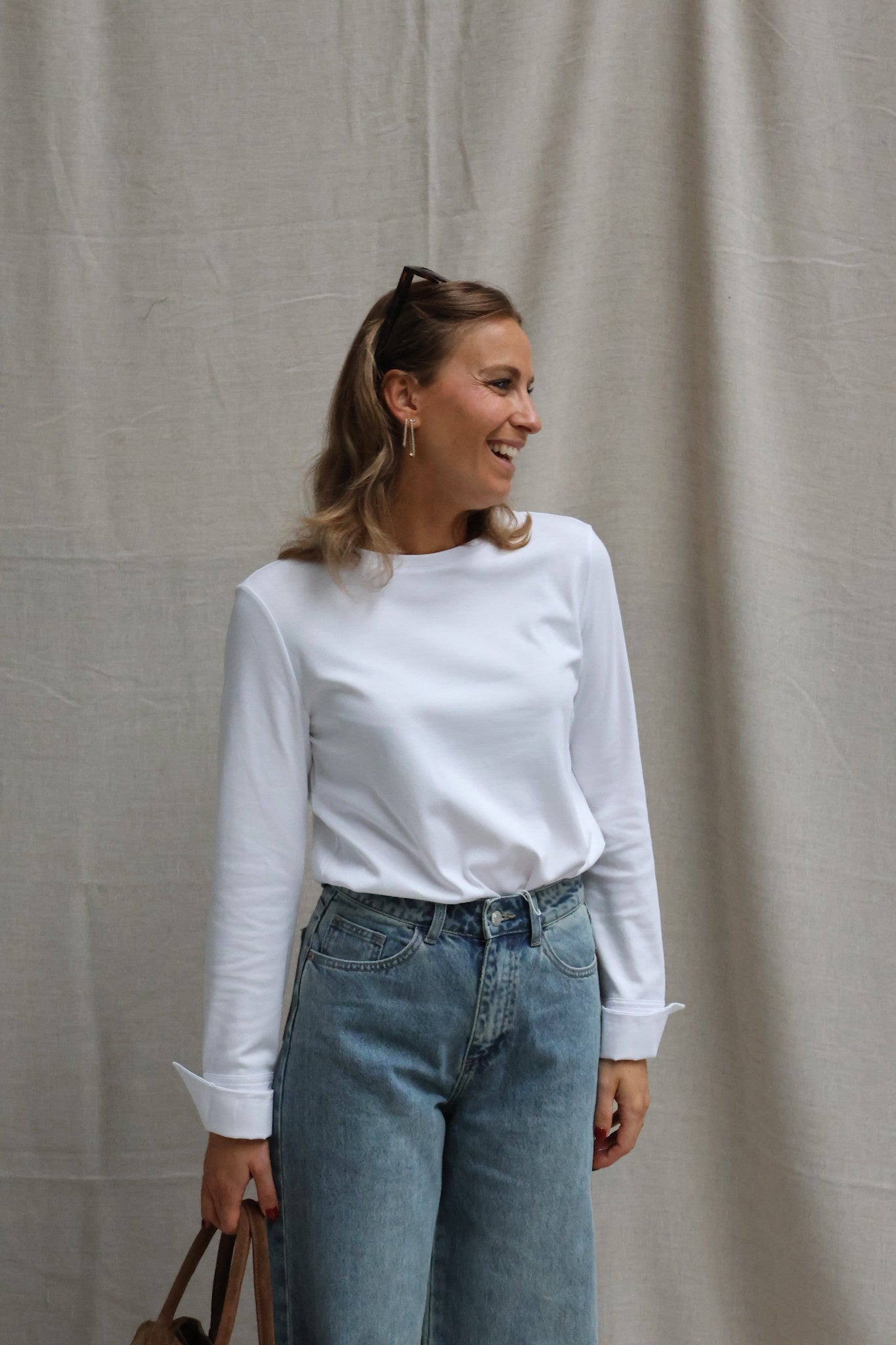 Ayla detail longsleeve white