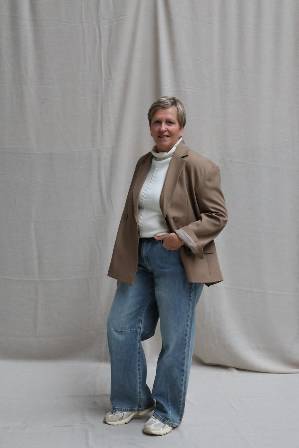 Viona camel oversized blazer