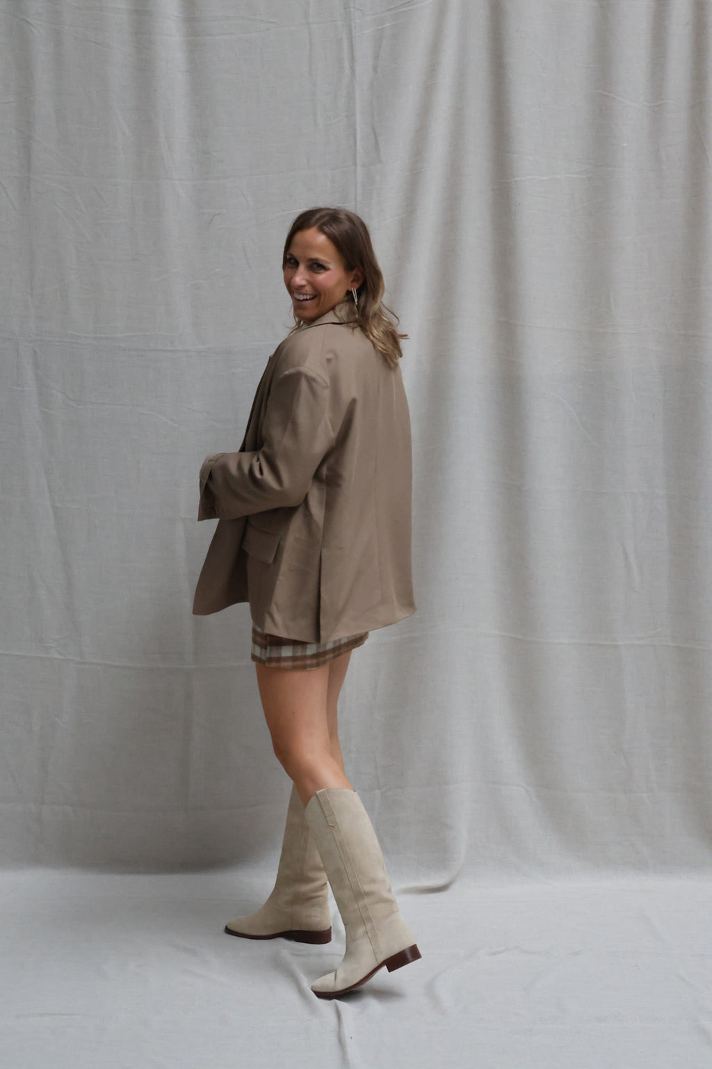 Viona camel oversized blazer