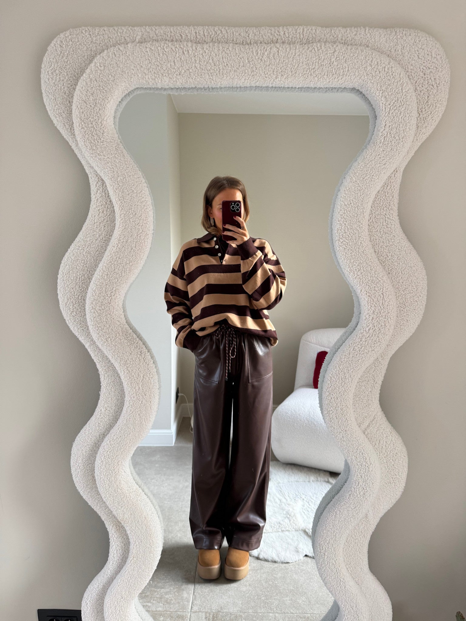 Ella polo trui bruin/camel