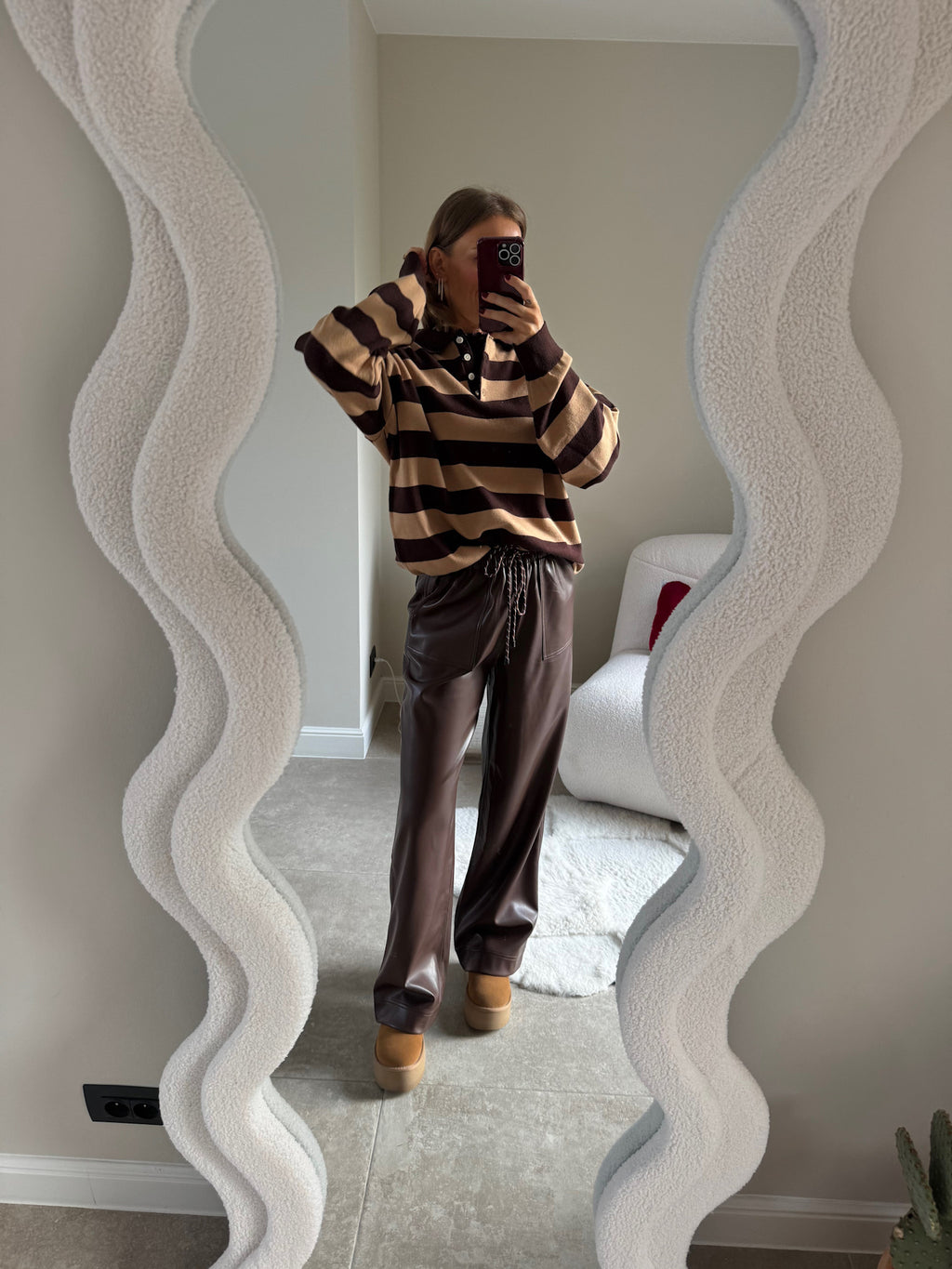 Ella polo trui bruin/camel