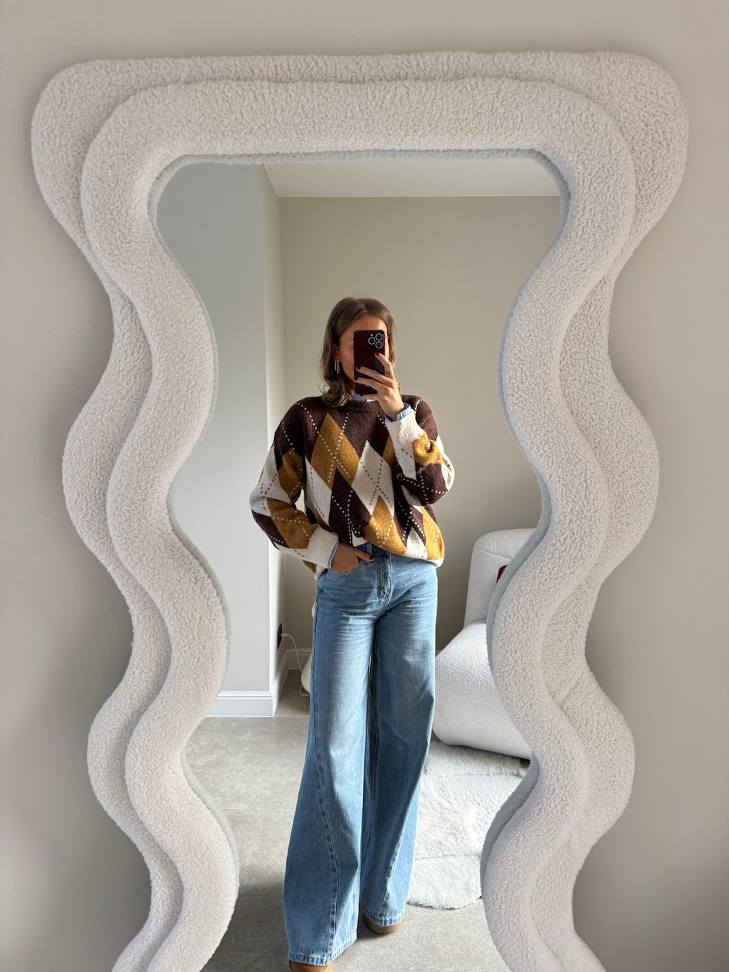 Carreaux knit autumn yellow