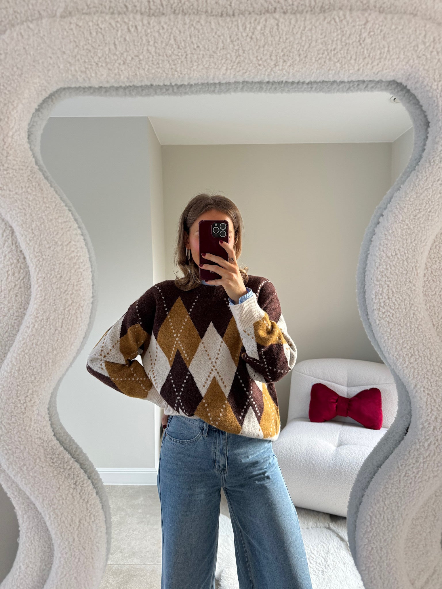 Carreaux knit autumn yellow