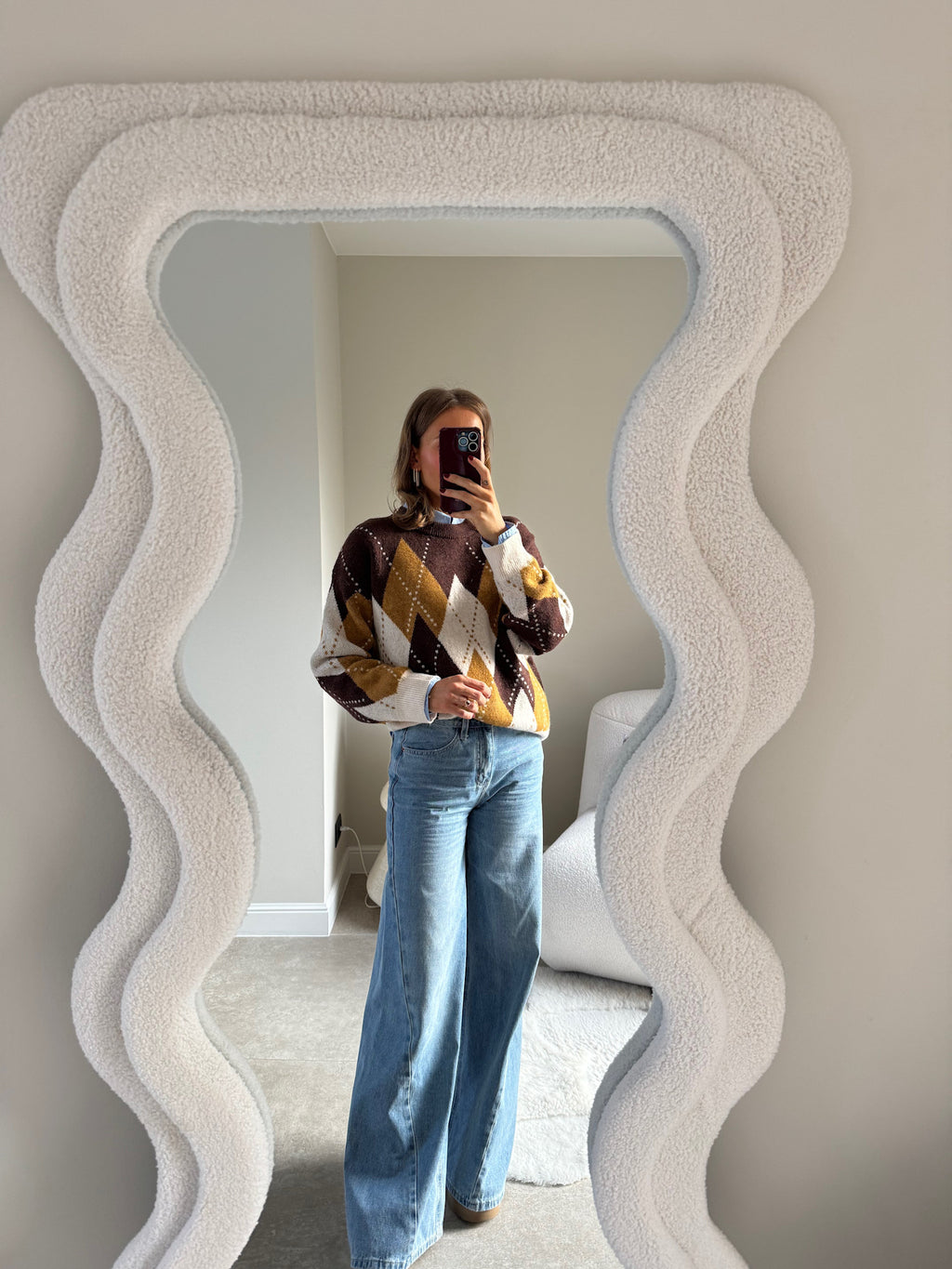 Carreaux knit autumn yellow