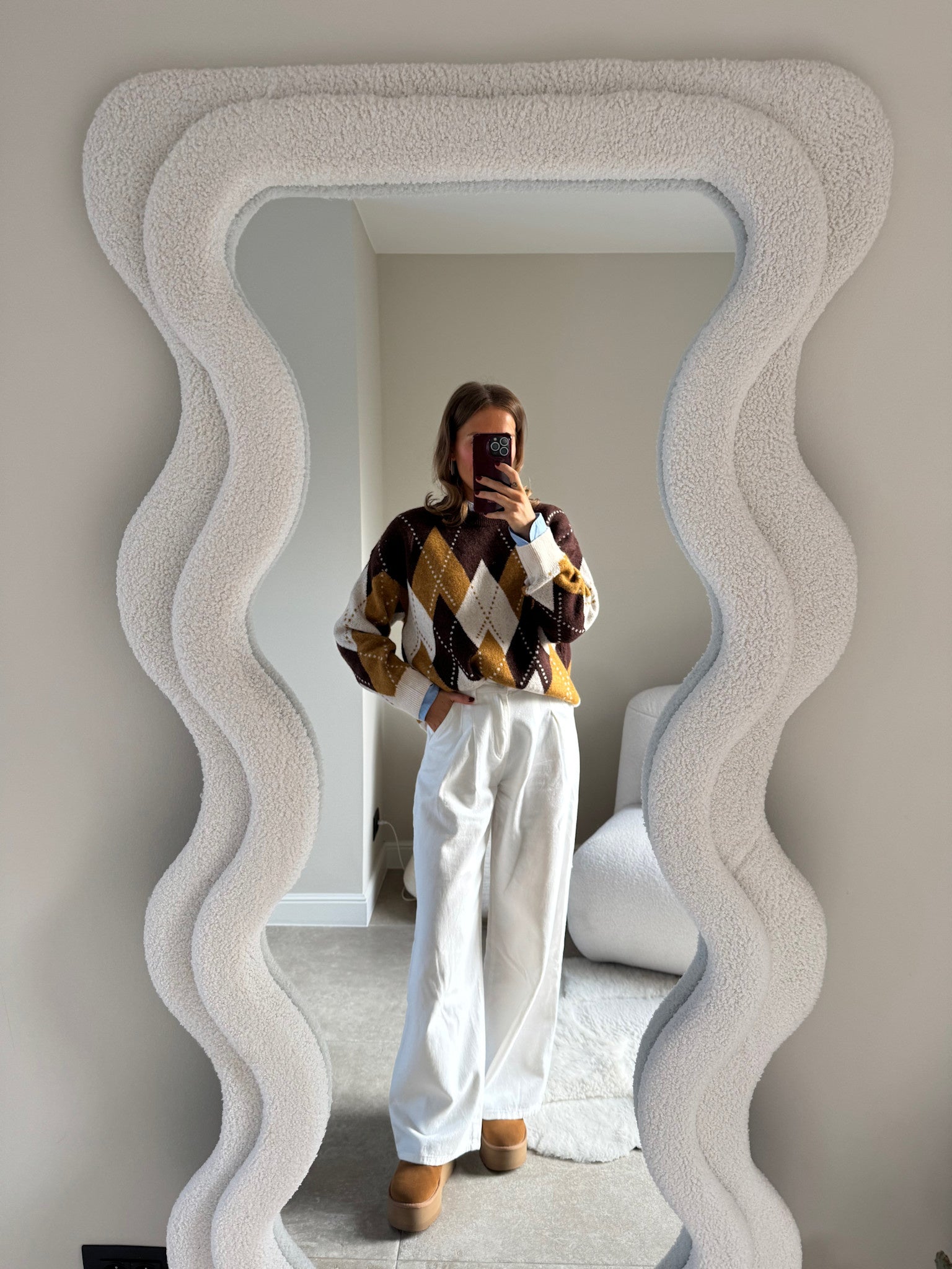 Carreaux knit autumn yellow