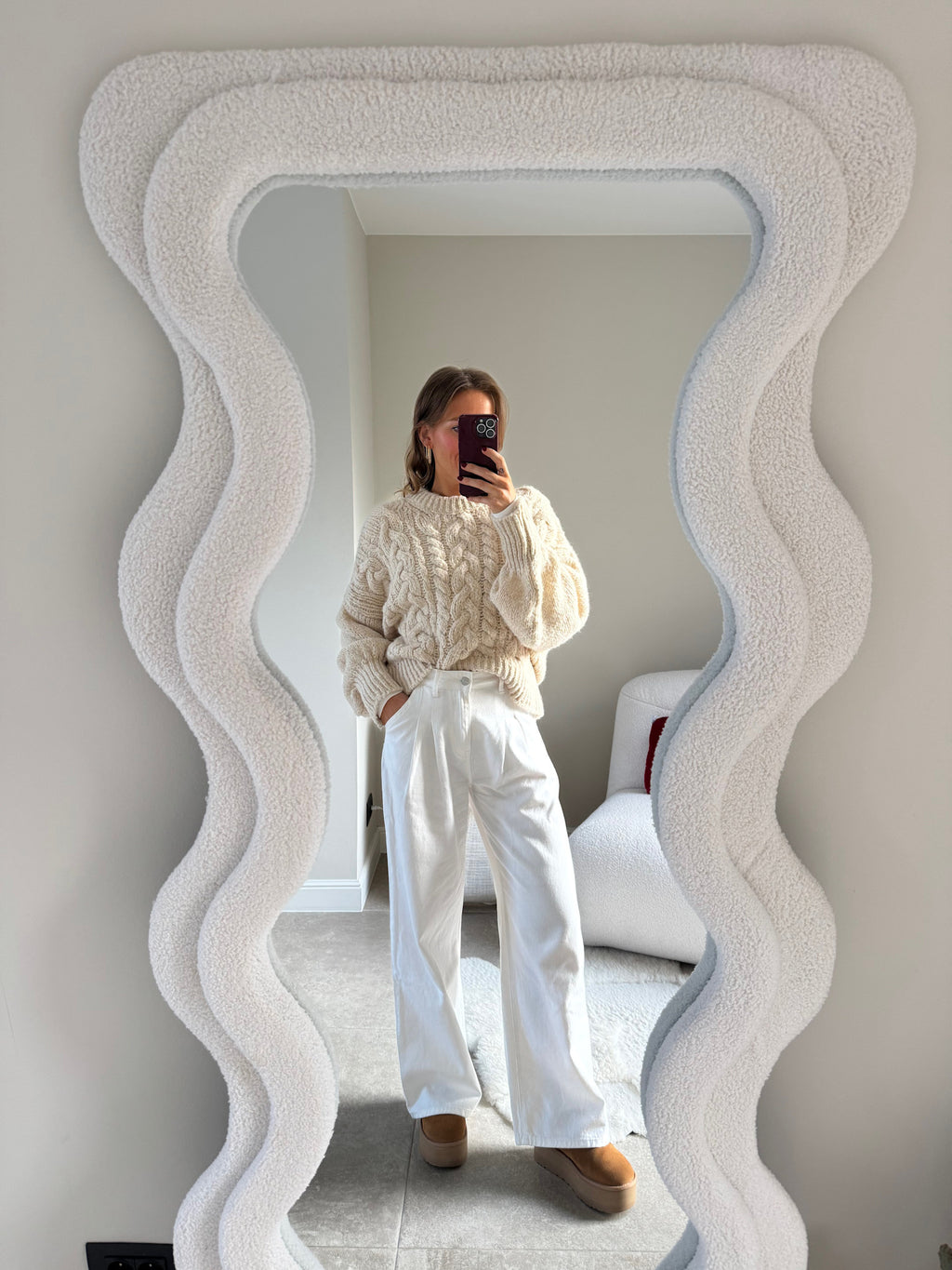 Emilia cable knit beige