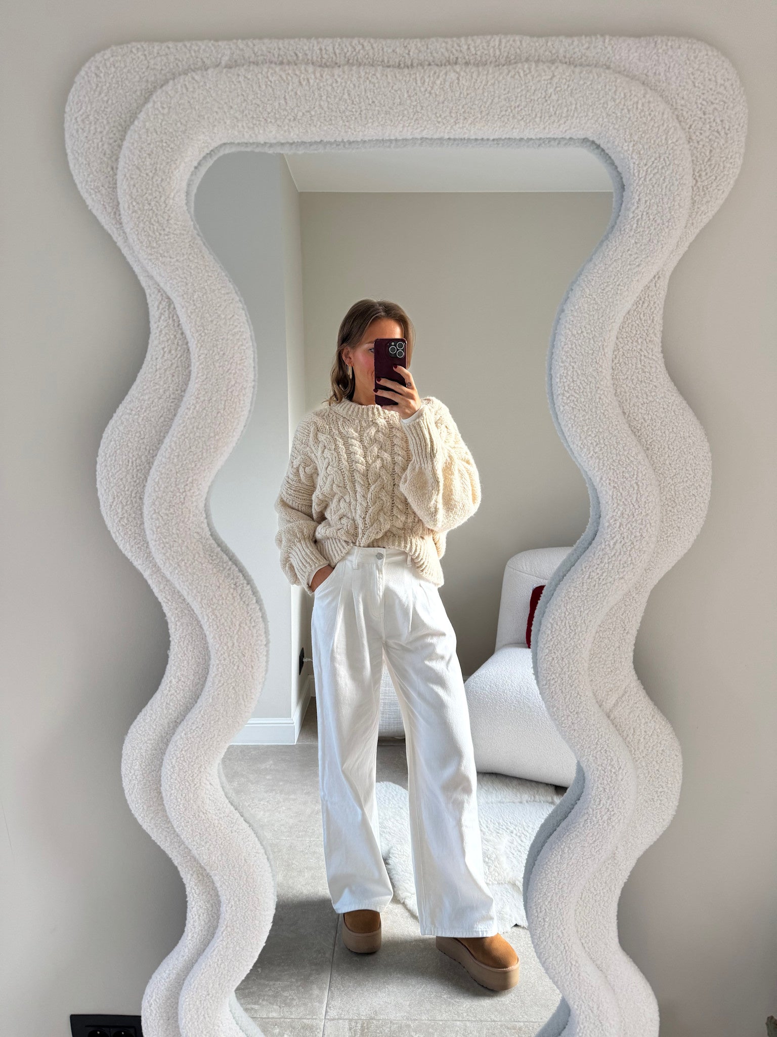 Emilia cable knit beige