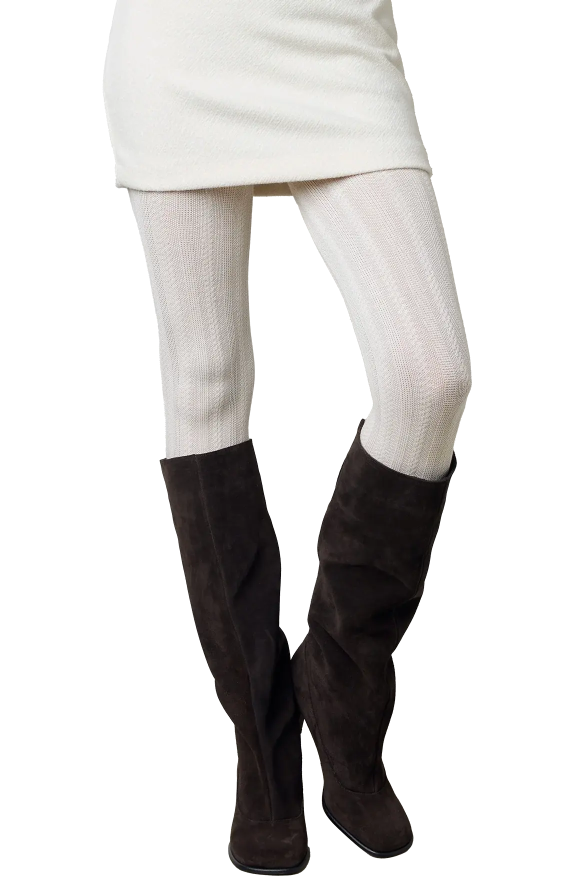 Collant chaud fantasie cream