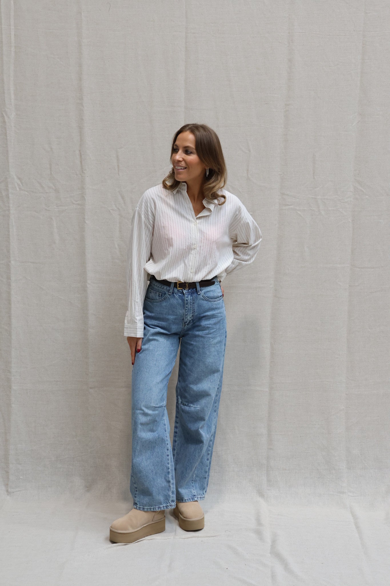 Laurence striped blouse cream/choco