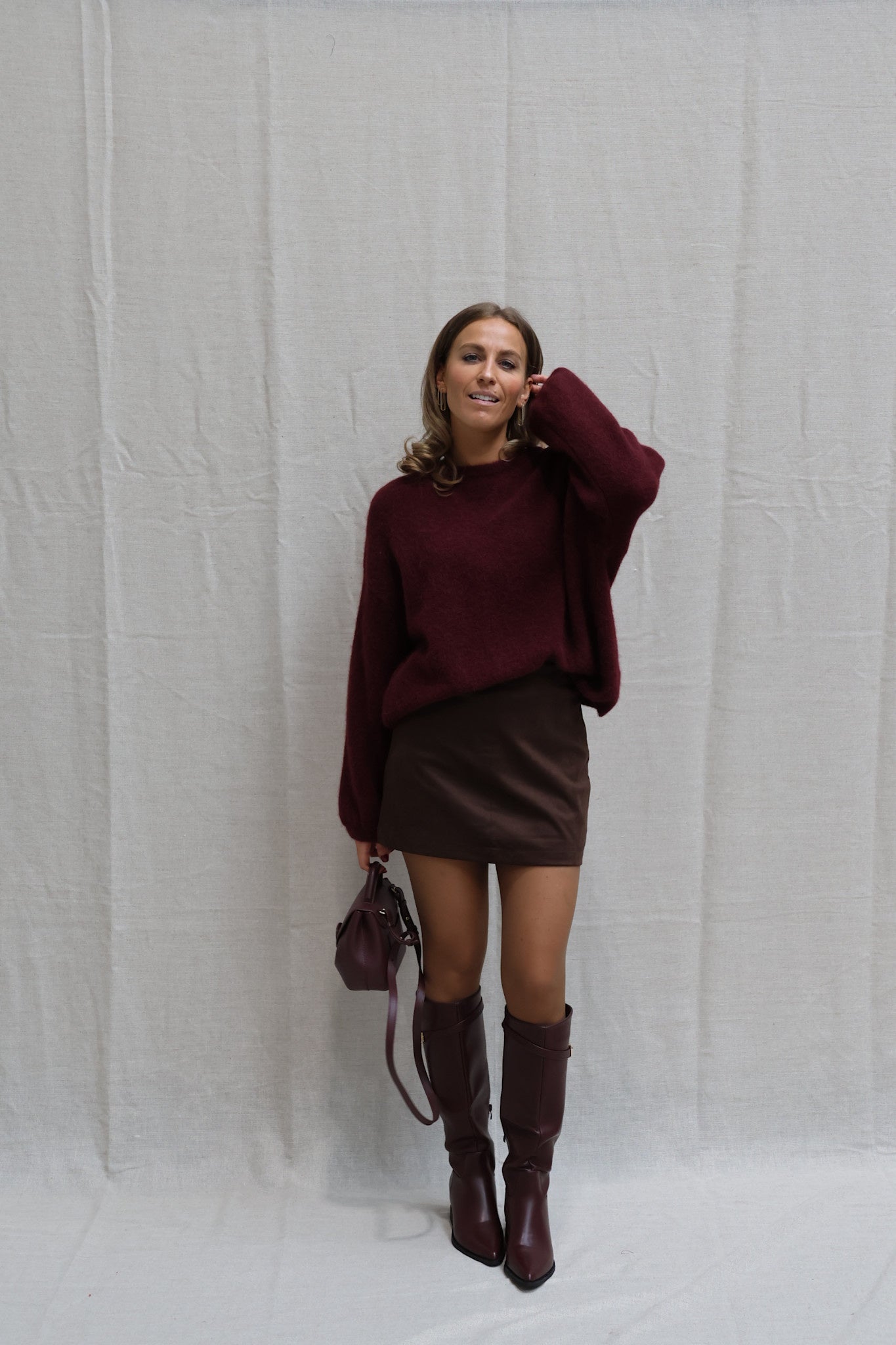 Charly suède skirt choco