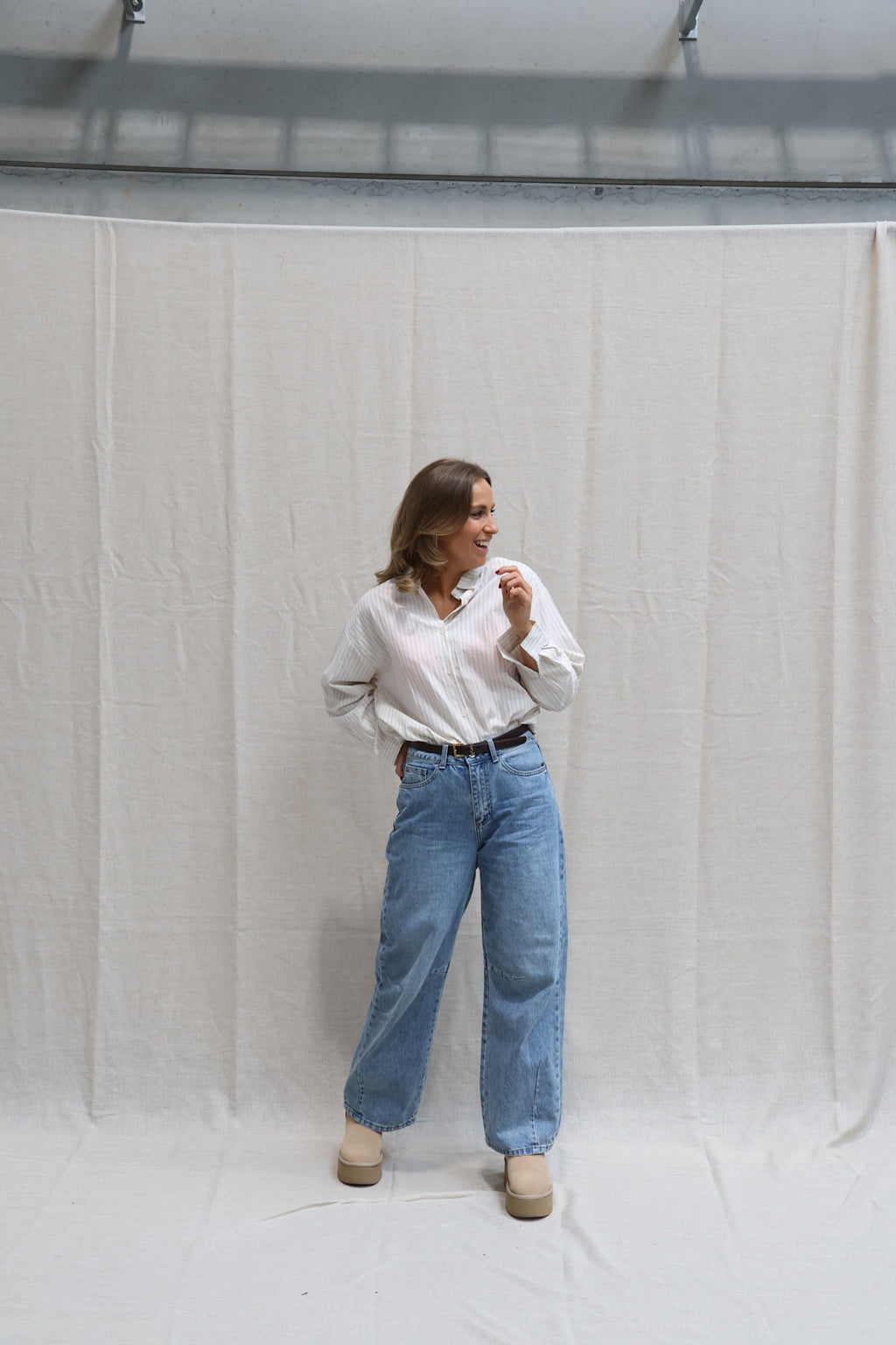 Laurence striped blouse cream/choco