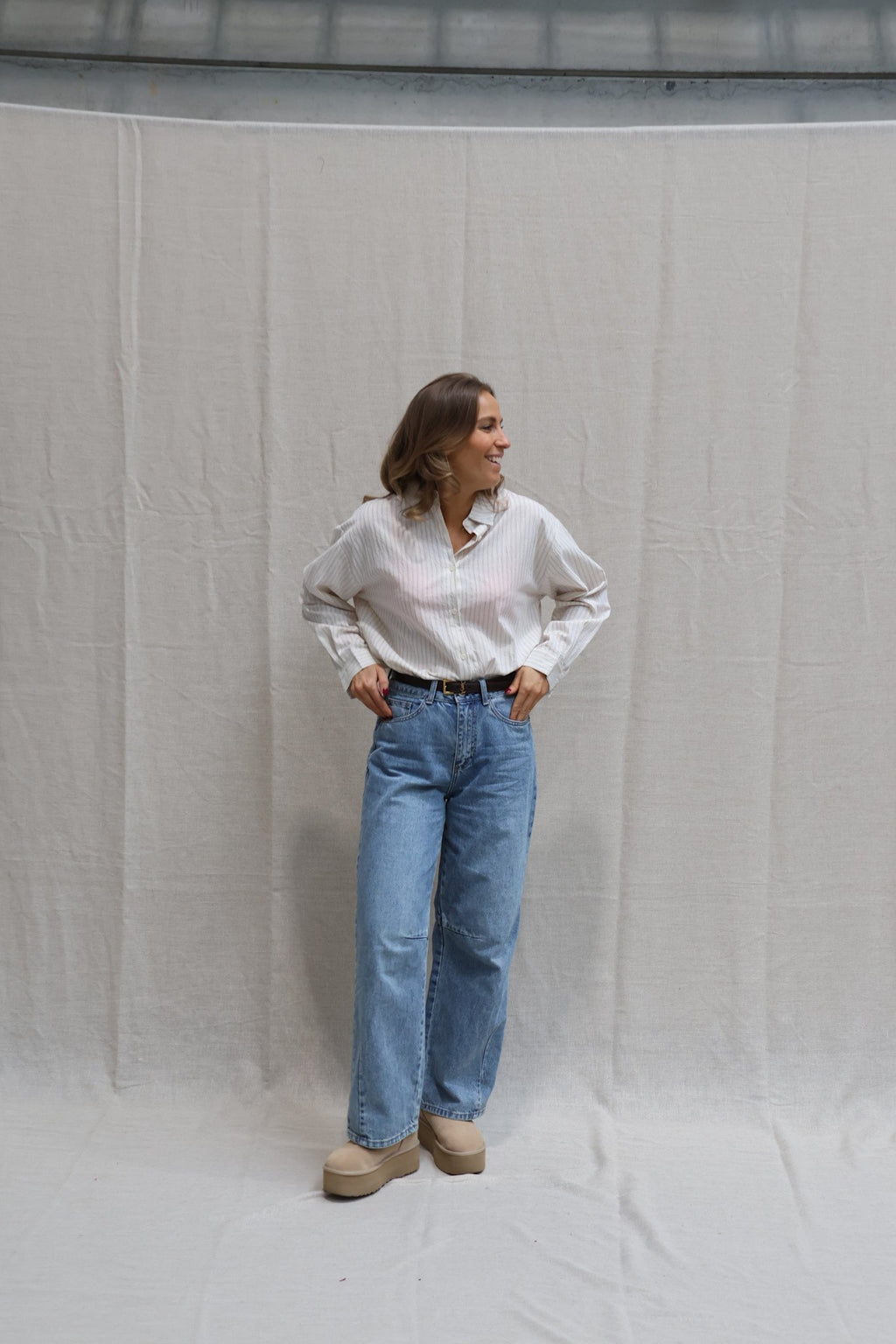 Laurence striped blouse cream/choco