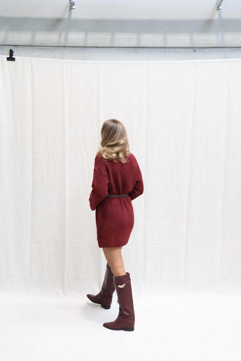 Mindy dress wine red