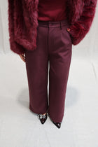 Tine suède trousers burgundy