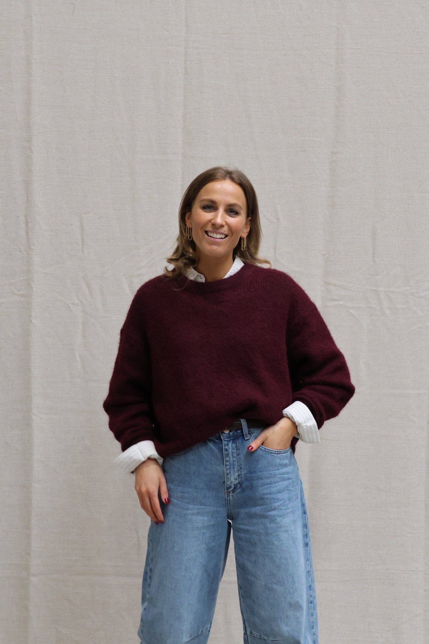 Laurence striped blouse cream/choco