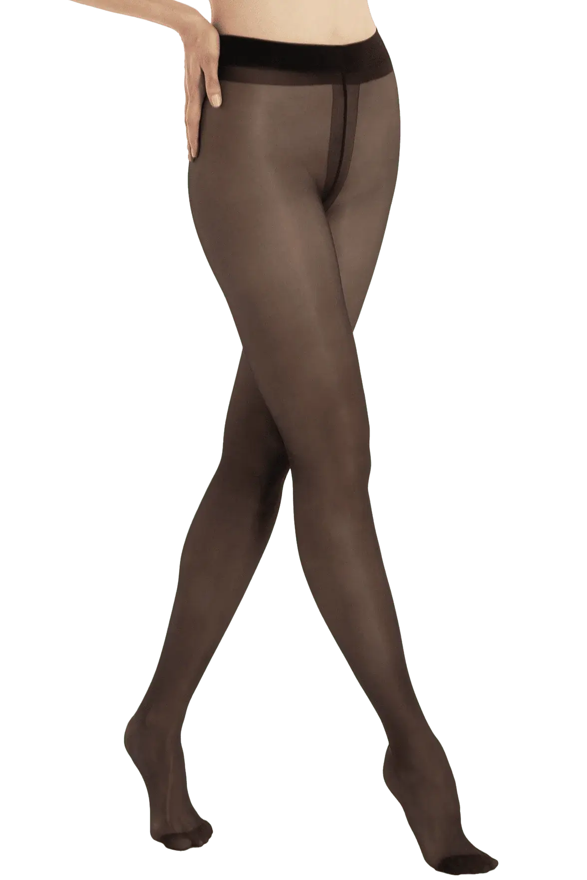 Collant satiné 30D nearly black